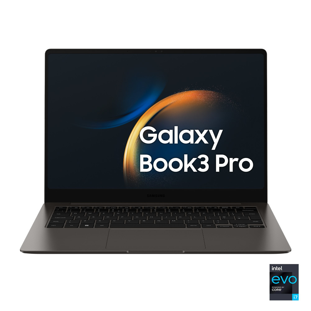 SAMSUNG GALAXY BOOK3 PRO 14" DYNAMIC AMOLED 2x WQXGA+ i7-12360P 2.2GHz RAM 16GB-SSD 512GB M.2 NVMe-WI-FI 6E-WIN 11 PROF GRIGIO (