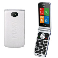 BRONDI MAXY DUAL SIM 2.8" CLAMSHELL FLIP ATTIVO TASTI RETROILLUMINATI MEMORIE DIRETTE DA 2 A 9 CHIAMATA RAPIDA ITALIA BIANCO
