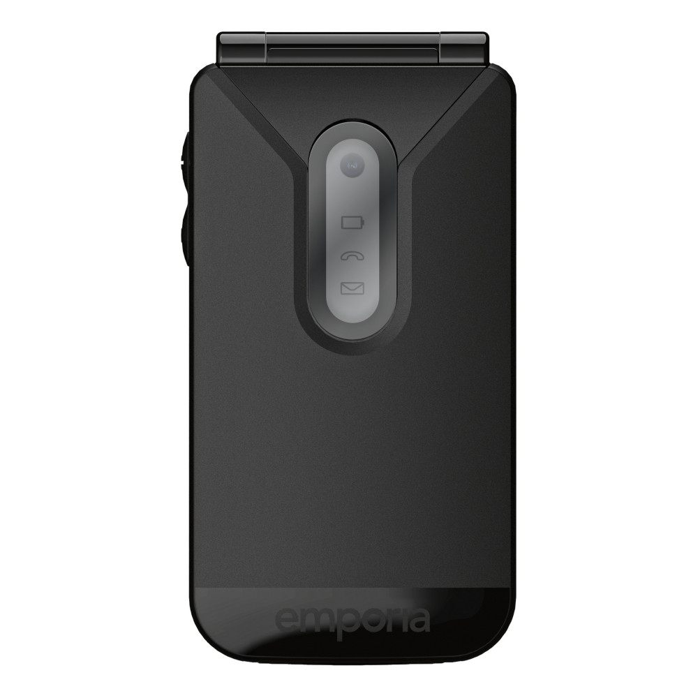 EMPORIA TALKglam 2.4" EASY PHONE CLAMSHELL TRA TASTI SELEZIONE RAPIDA FLIP ATTIVO COMPATIBILE CON APPARECCHI ACUSTICI NERO