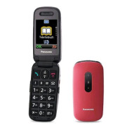 PANASONIC KX-TU446 EASY PHONE CLAMSHELL 2.4" TASTI GRANDI AMPIO DISPLAY TASTO SOS COMPATIBILE CON APPARECCHI ACUSTICI RED