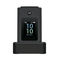 TCL ONETOUCH 4043 4G DUAL SIM 3.2" CLAMSHELL EASY PHONE DOPPIO DISPLAY BASETTA DI RICARICA ITALIA DARK NIGHT GREY