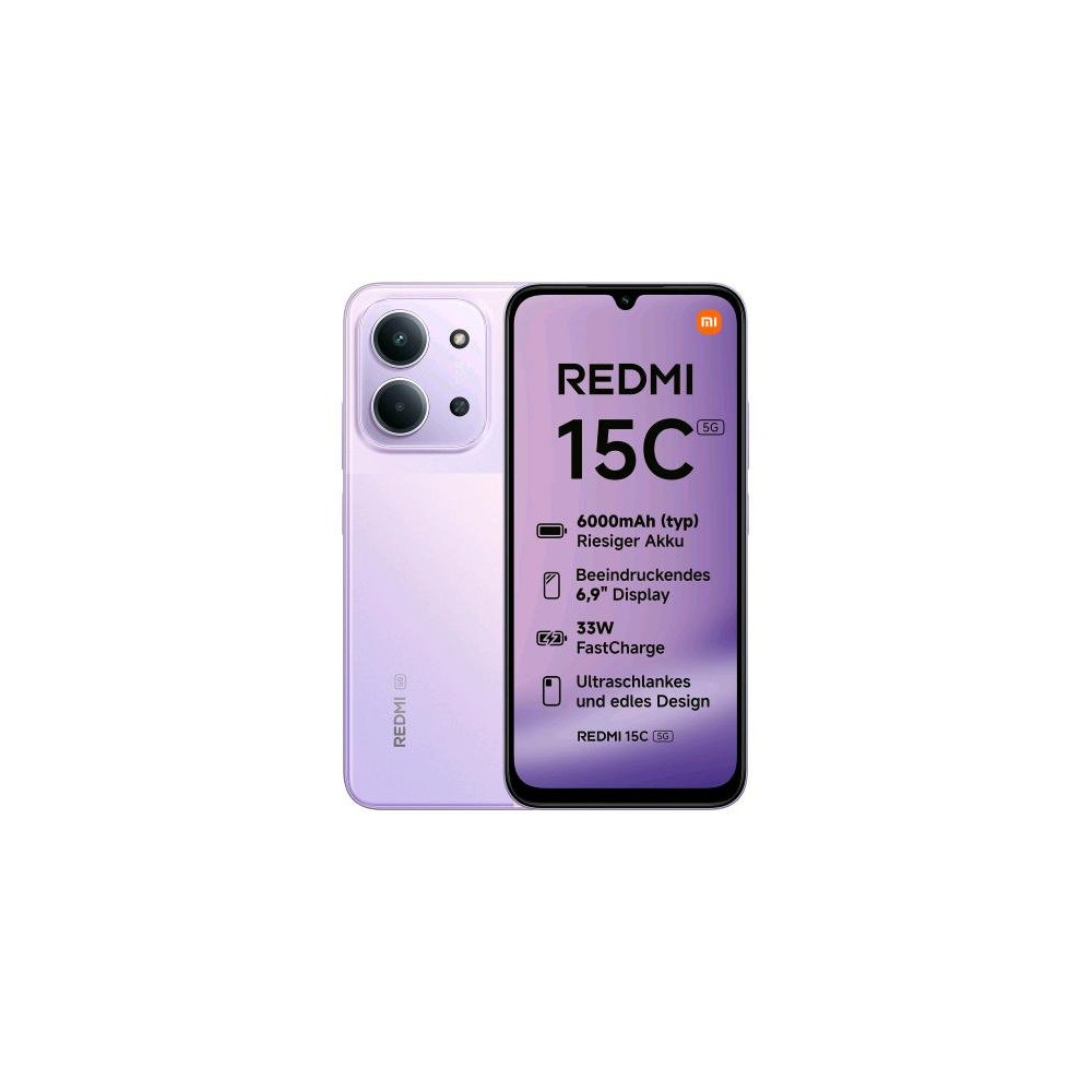 XIAOMI REDMi 15C 5G DUAL SIM 6.9" OCTA CORE 128GB RAM 4GB 5G ITALIA DUSK PURPLE