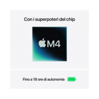 MacBook Air 15" - Argento - Apple M4 CPU 10core, GPU 10core -  RAM 16GB - HD SSD 512GB - Alimentatore Dual USB-C 35W - Magic Key