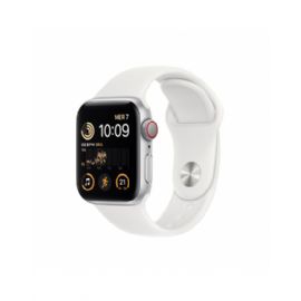 Apple Watch SE GPS + Cellular 40mm Argento Cassa in alluminio con Bianco Sport Band - MNPP3TY/A