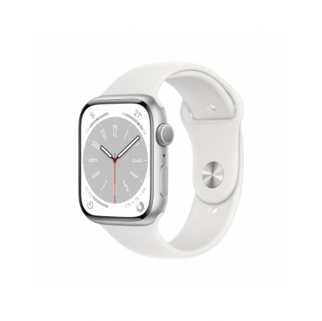 2022 - Apple Watch Series 8 GPS 41mm Argento Cassa in alluminio con Bianco Sport Band - MP6K3TY/A